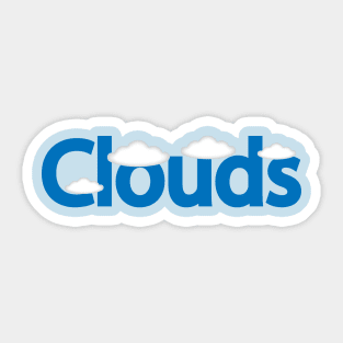 Clouds typography creative design Sticker